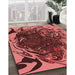 Machine Washable Transitional Saffron Red Rug in a Family Room, wshpat115rd