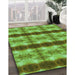 Machine Washable Transitional Green Rug in a Family Room, wshpat1150grn