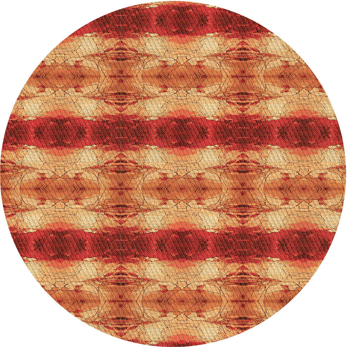 Square Patterned Orange Rug, pat1150org