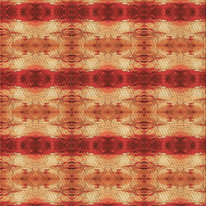 Round Machine Washable Transitional Orange Rug, wshpat1150org