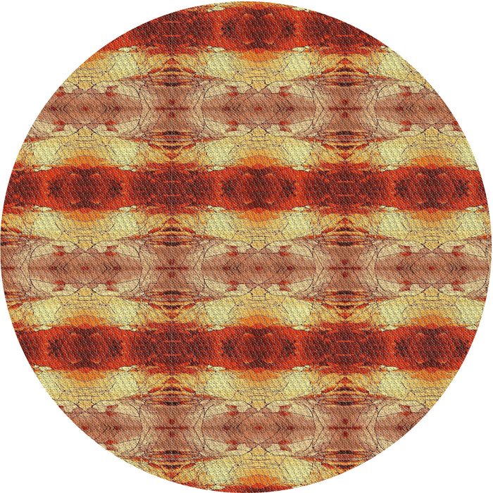 Sideview of Patterned Orange Novelty Rug, pat1150