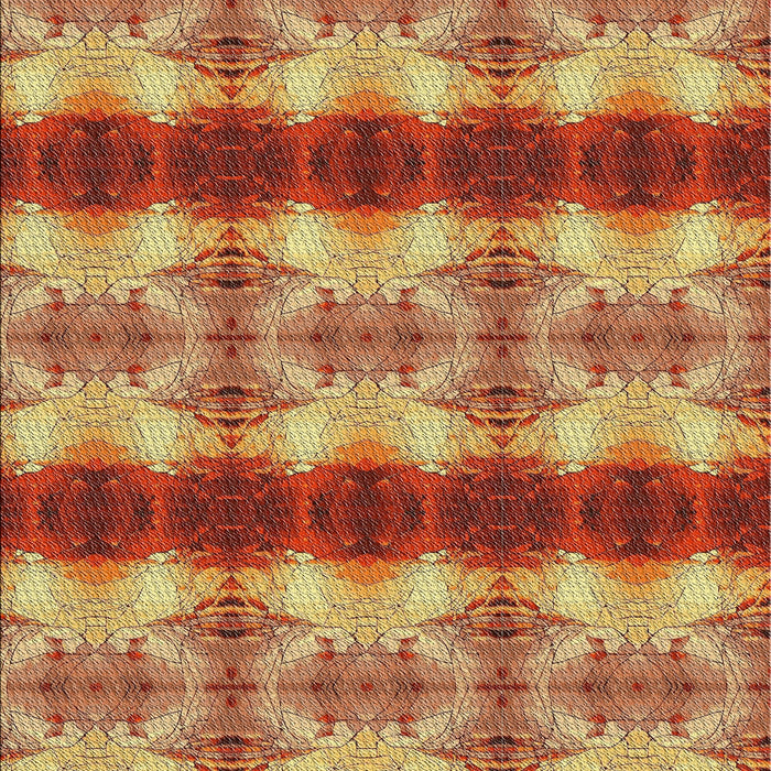 Patterned Orange Novelty Rug, pat1150