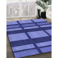 Patterned Sky Blue Rug, pat1151blu