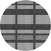 Square Patterned Dark Gray Rug, pat1151gry