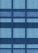 Machine Washable Transitional Blueberry Blue Rug, wshpat1151lblu