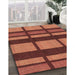 Machine Washable Transitional Saffron Red Rug in a Family Room, wshpat1151org