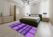 Patterned Amethyst Purple Rug in a Bedroom, pat1151pur