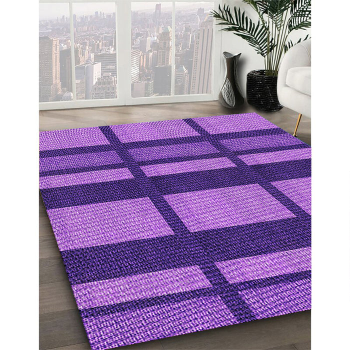 Patterned Amethyst Purple Rug in Family Room, pat1151pur