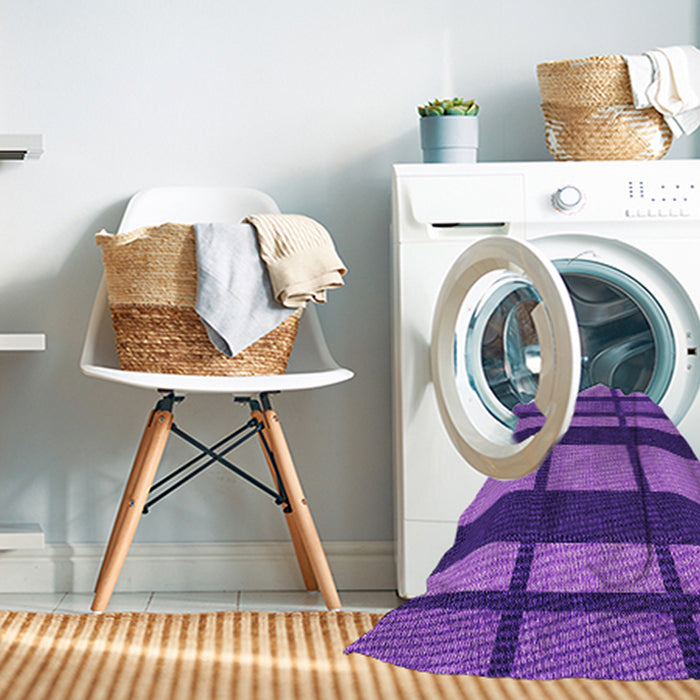 Machine Washable Transitional Amethyst Purple Rug in a Washing Machine, wshpat1151pur