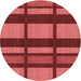 Square Patterned Red Rug, pat1151rd