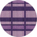 Square Machine Washable Transitional Purple Rug, wshpat1151