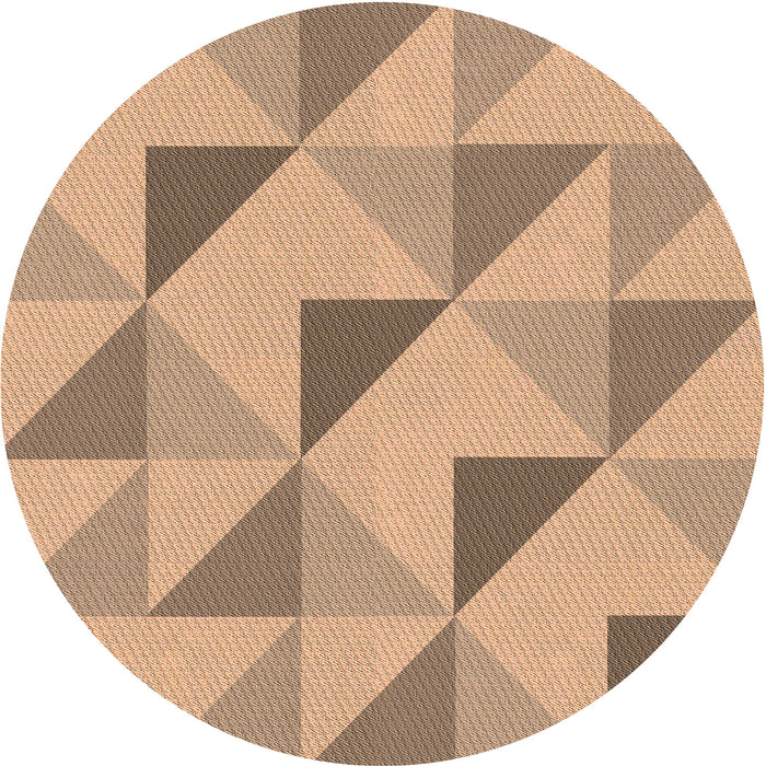 Square Patterned Petra Gold Brown Rug, pat1152brn