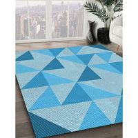 Patterned Blue Rug, pat1152lblu