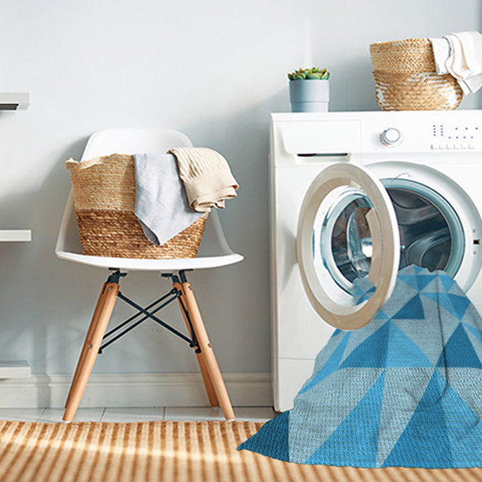 Machine Washable Transitional Blue Rug in a Washing Machine, wshpat1152lblu