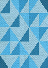 Machine Washable Transitional Blue Rug, wshpat1152lblu