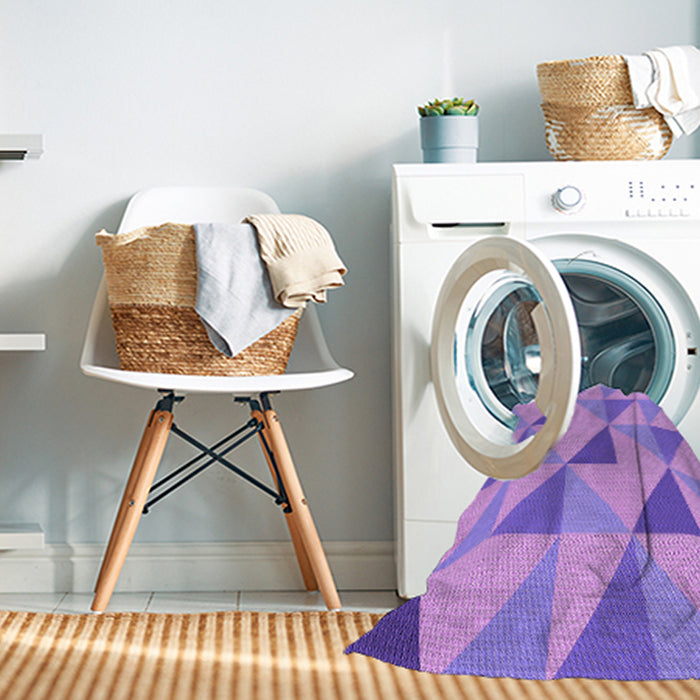 Machine Washable Transitional Bright Lilac Purple Rug in a Washing Machine, wshpat1152pur