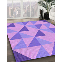 Patterned Bright Lilac Purple Rug, pat1152pur