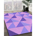 Patterned Bright Lilac Purple Rug in Family Room, pat1152pur