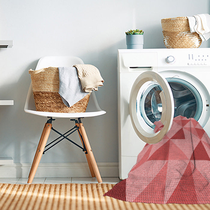 Machine Washable Transitional Light Coral Pink Rug in a Washing Machine, wshpat1152rd