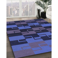 Patterned Midnight Blue Rug, pat1153blu