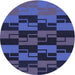 Square Patterned Midnight Blue Rug, pat1153blu