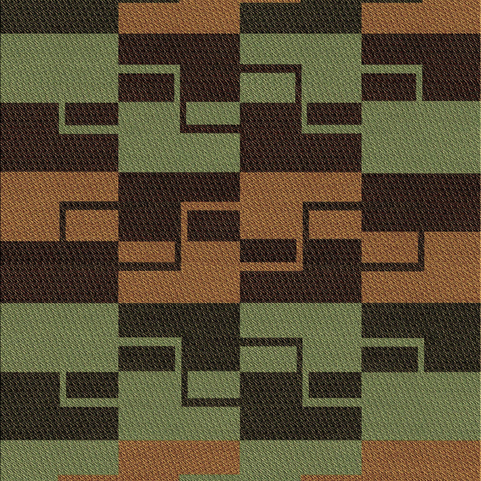 Patterned Red Rug, pat1153brn