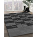 Machine Washable Transitional Charcoal Black Rug in a Family Room, wshpat1153gry