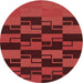 Square Patterned Cranberry Red Rug, pat1153rd