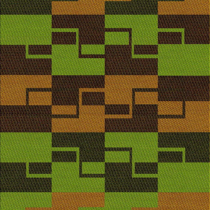 Patterned Dark Yellow Green Rug, pat1153yw