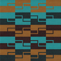 Square Patterned Sea Green Novelty Rug, pat1153