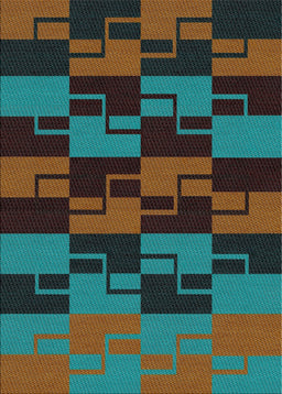 Patterned Sea Green Novelty Rug, pat1153