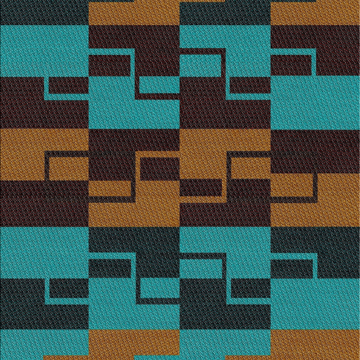 Patterned Sea Green Novelty Rug, pat1153