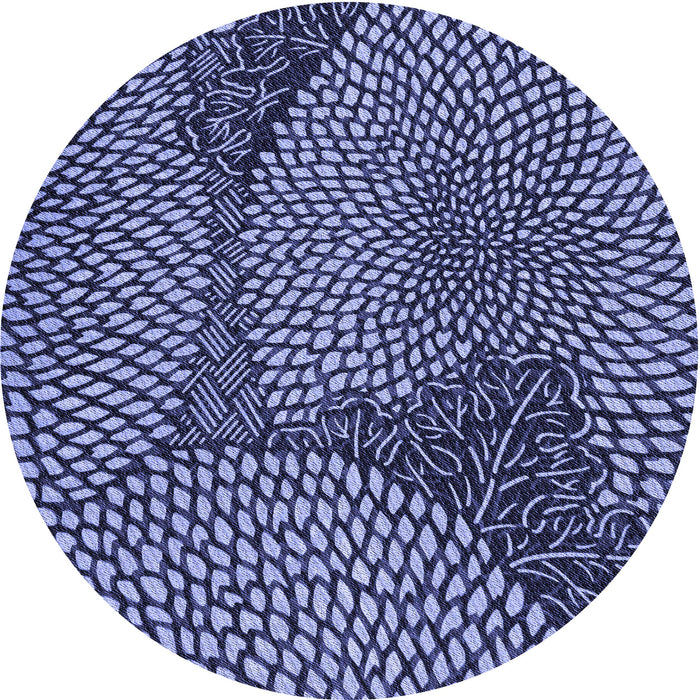 Square Patterned Denim Blue Rug, pat1154blu