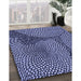 Patterned Denim Blue Rug in Family Room, pat1154blu