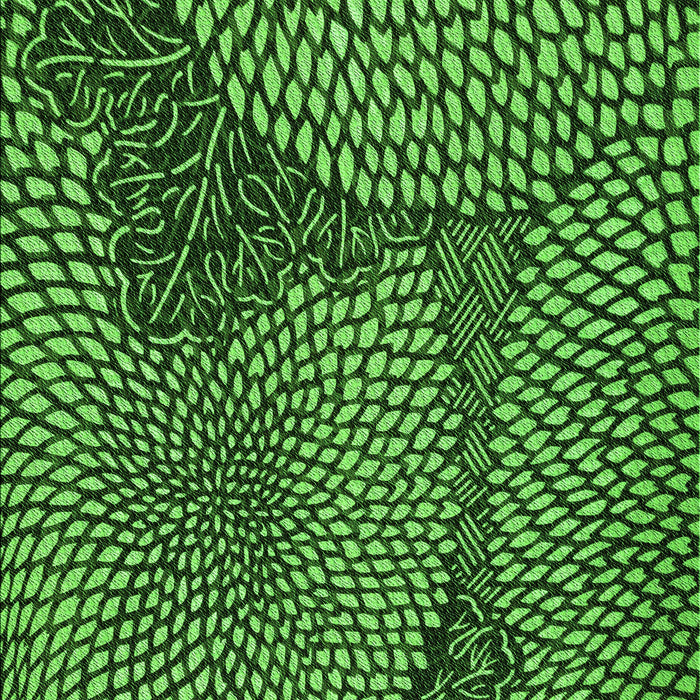 Patterned Deep Emerald Green Rug, pat1154grn