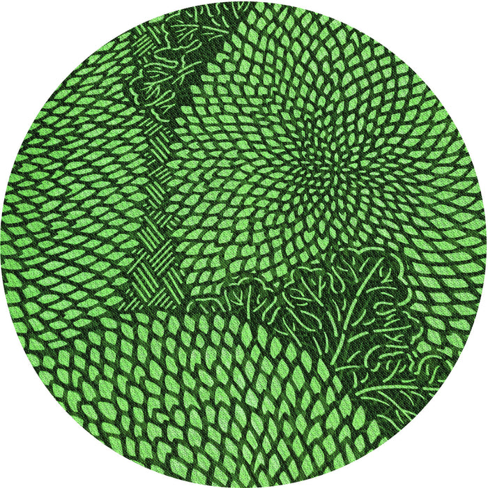 Square Patterned Deep Emerald Green Rug, pat1154grn