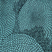 Round Patterned Deep Teal Green Rug, pat1154lblu