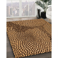 Patterned Orange Rug, pat1154org