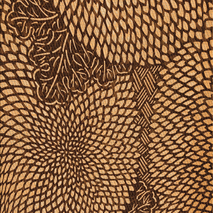 Patterned Orange Rug, pat1154org