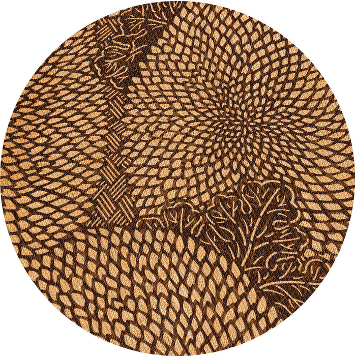 Square Patterned Orange Rug, pat1154org