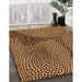 Patterned Orange Rug in Family Room, pat1154org