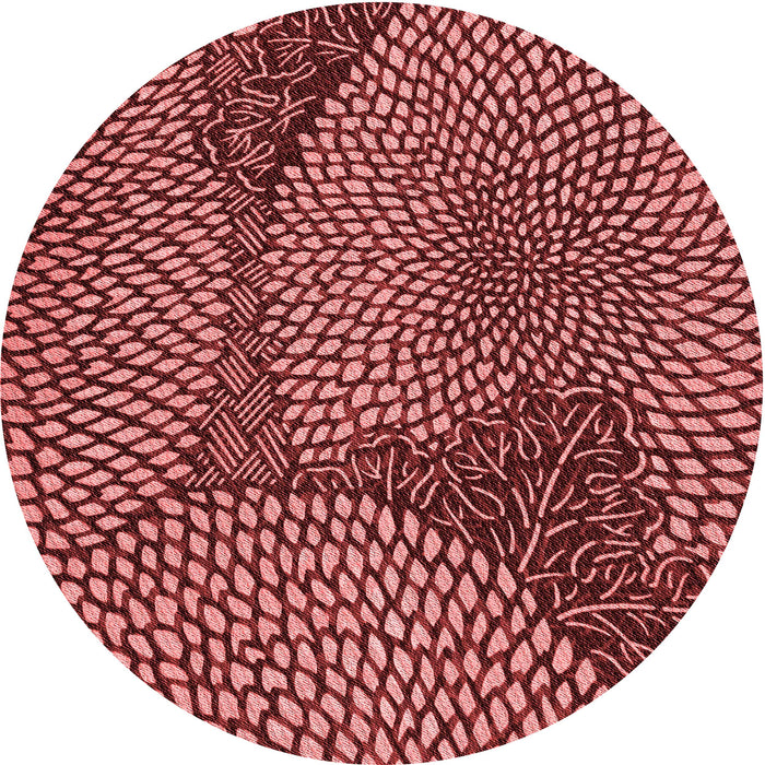 Square Patterned Crimson Red Rug, pat1154rd