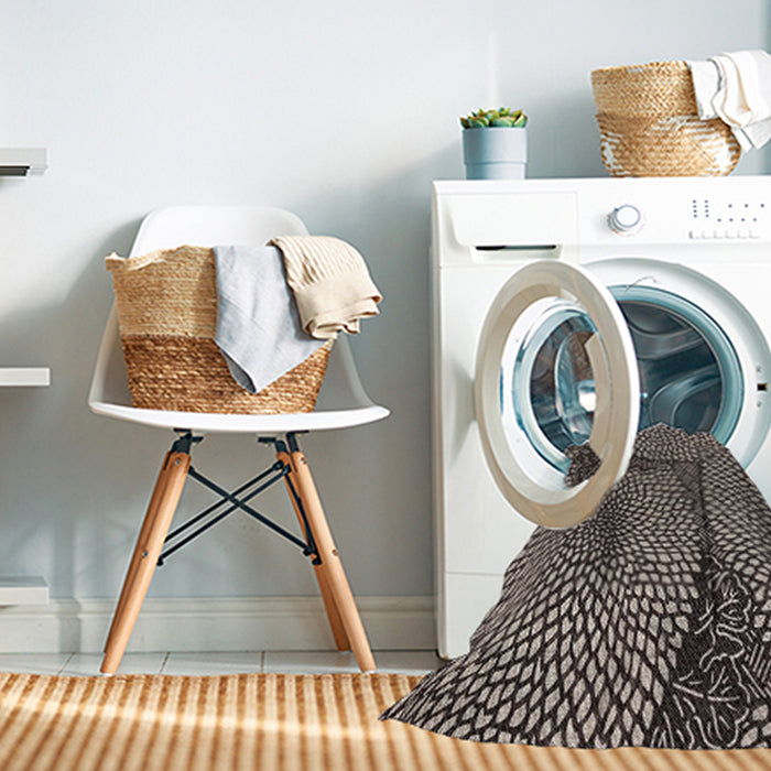 Machine Washable Transitional Sage Green Rug in a Washing Machine, wshpat1154