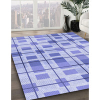 Patterned Periwinkle Purple Rug, pat1155blu