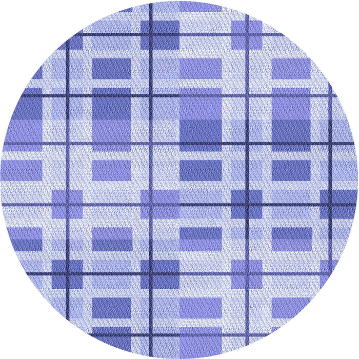 Square Patterned Periwinkle Purple Rug, pat1155blu
