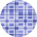 Square Patterned Periwinkle Purple Rug, pat1155blu