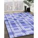 Patterned Periwinkle Purple Rug in Family Room, pat1155blu