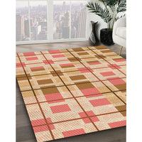 Patterned Orange Rug, pat1155org