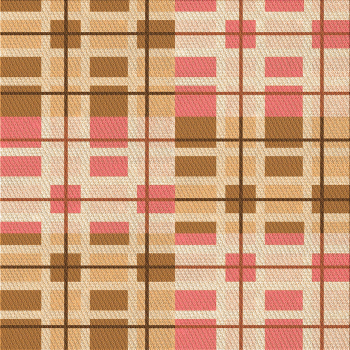 Round Patterned Orange Rug, pat1155org