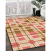 Patterned Orange Rug in Family Room, pat1155org